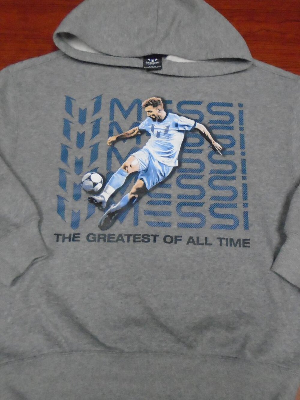 Messi Collection Kid's  Grey Hoodie L